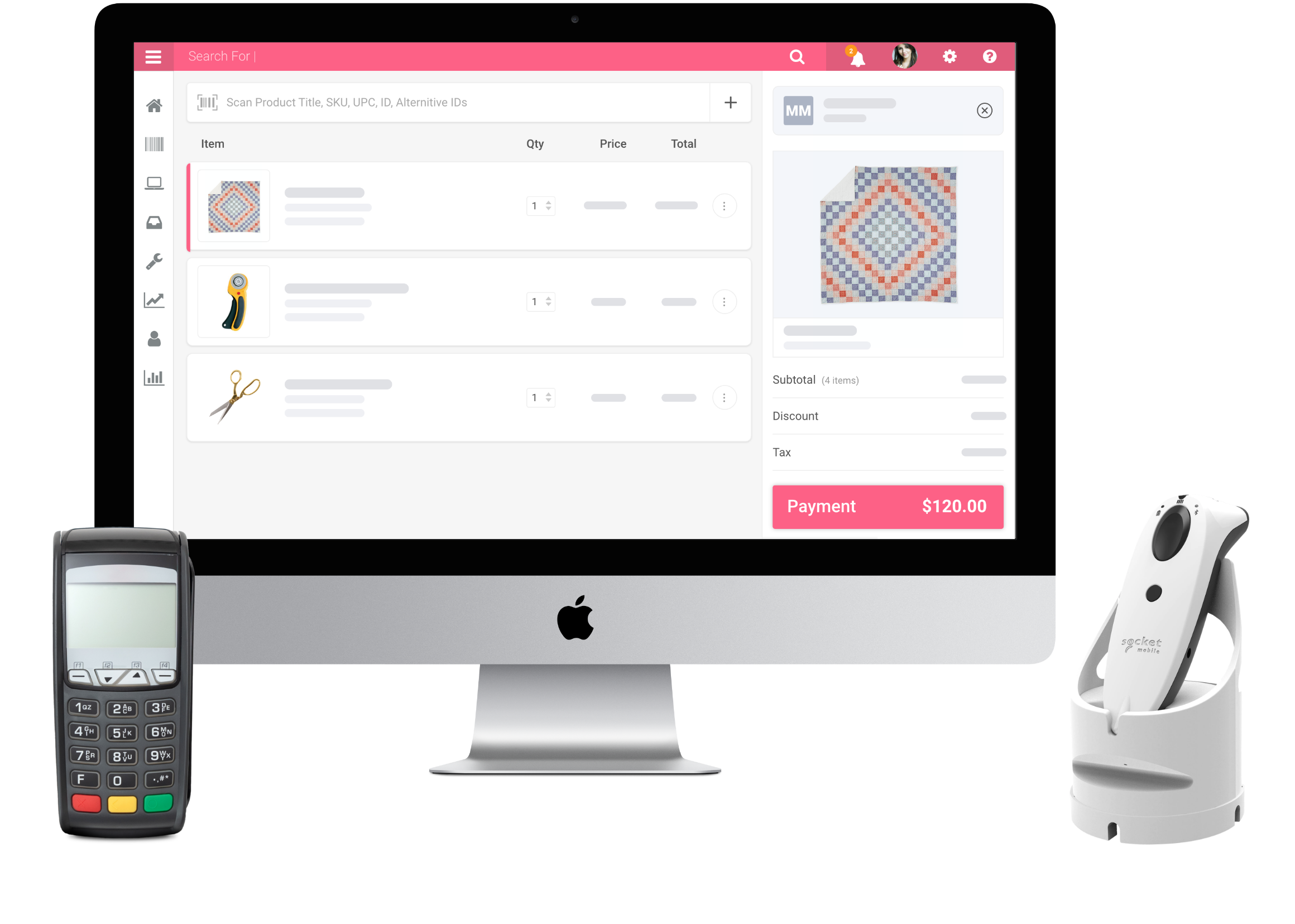 quilt and fabric ecommerce POS Quilt and Fabric Store POS System_Checkout Example